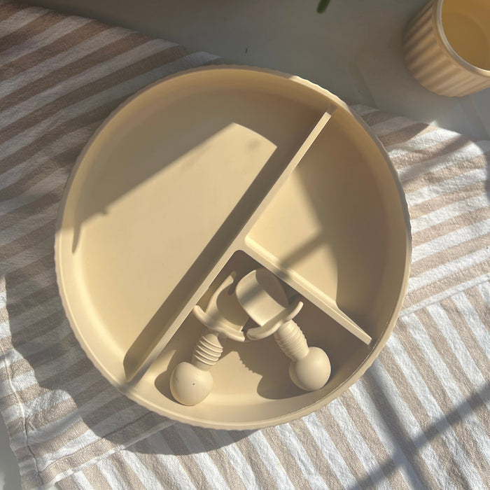 Mabel & Fox - Silicone Baby Cutlery - Beige - Mabel & Fox