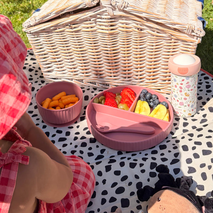 Mabel & Fox - Complete Silicone Tableware Set - Pink (7 Pcs) - OLD - Mabel & Fox