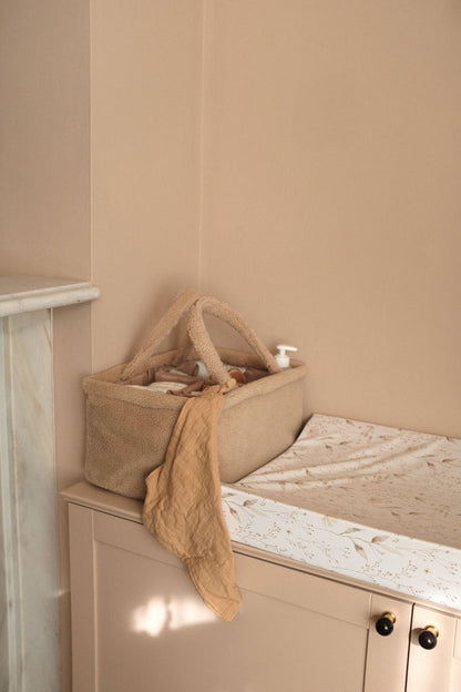 Mabel & Fox - Teddy Nappy Caddy - Oat *New Colour* - Mabel & Fox