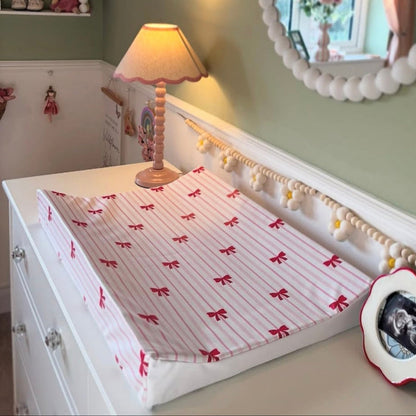 Mabel & Fox - Wedge Baby Changing Mat - Bow Cute - Mabel & Fox