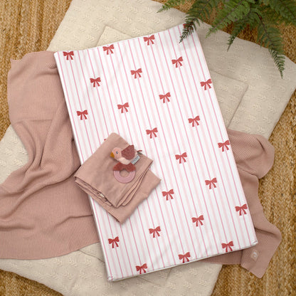 Mabel & Fox - Wedge Baby Changing Mat - Bow Cute - Mabel & Fox