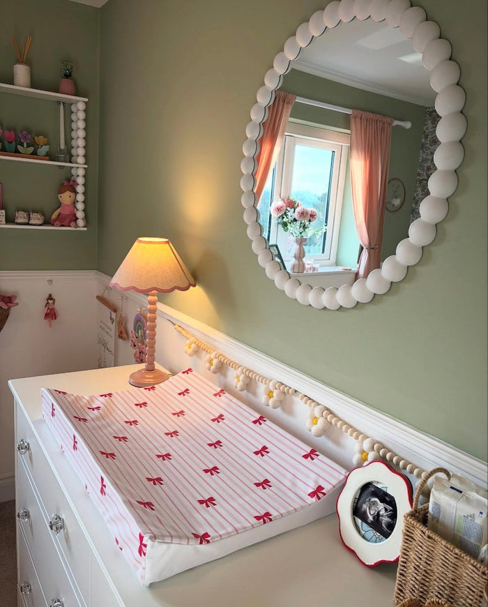 Mabel & Fox - Wedge Baby Changing Mat - Bow Cute - Mabel & Fox