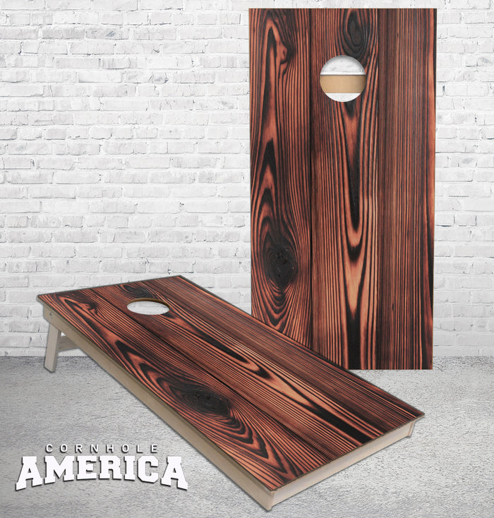 Mahogony Burnt Cornhole Boards