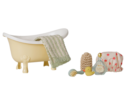 Maileg - Bathtub Set, Mouse - Yellow