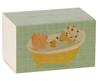 Maileg - Bathtub Set, Mouse - Yellow