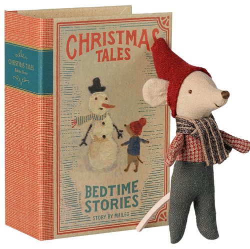 Maileg - Christmas Mouse, Baby in Book