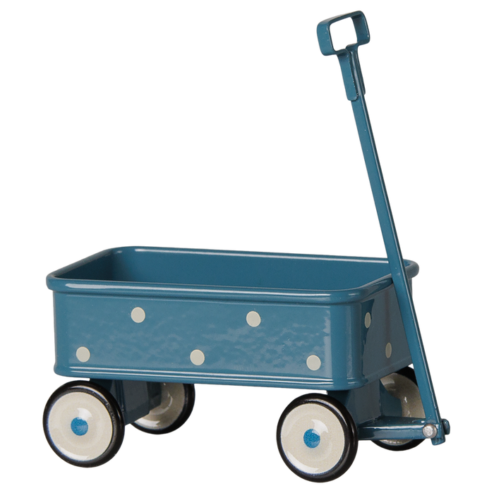 Maileg - Wagon, Mouse - Blue