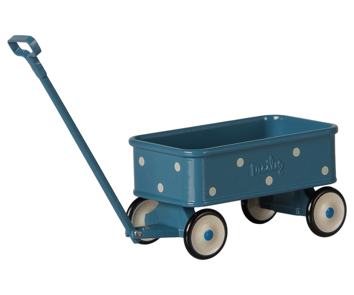 Maileg - Wagon, Mouse - Blue