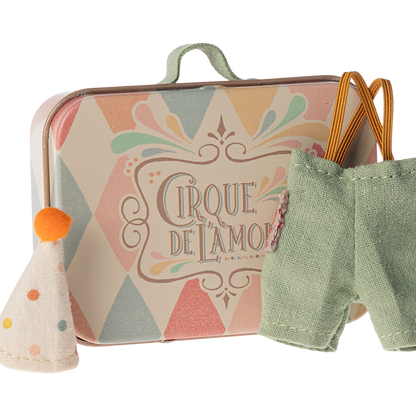 Maileg – Clown Clothes in Suitcase for Little Brother Mouse