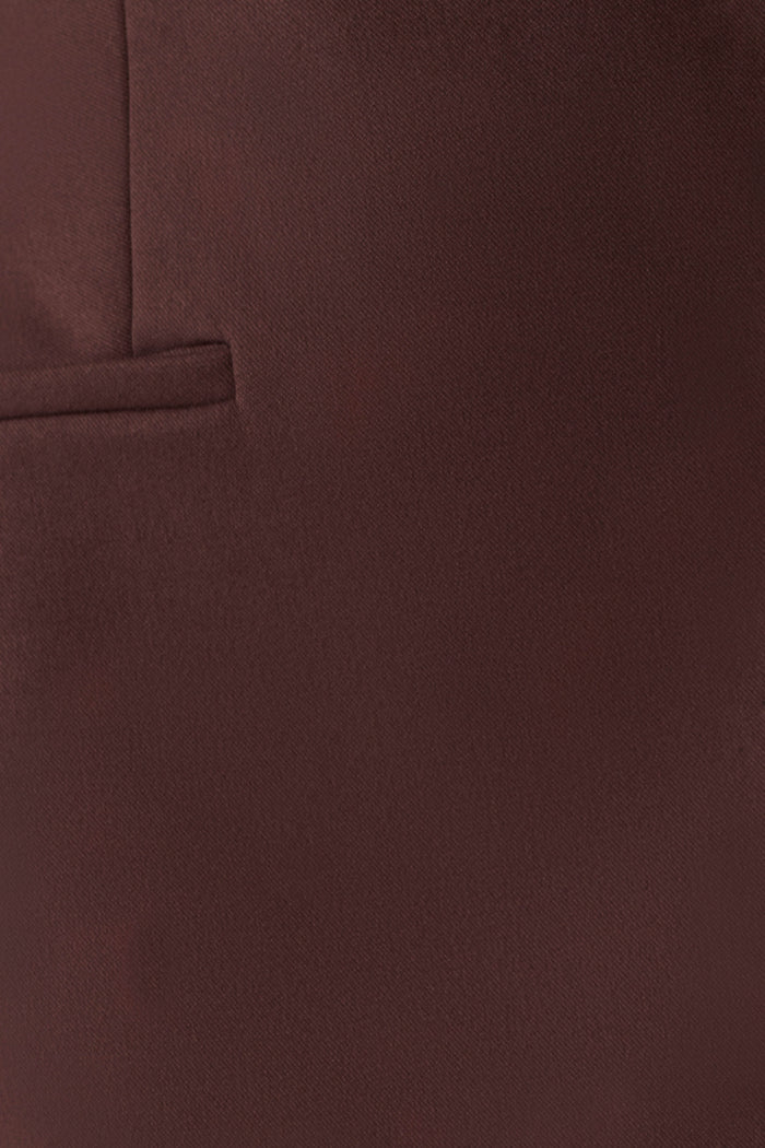 Makayla Suiting Structured Mini Dress - Dark Chocolate