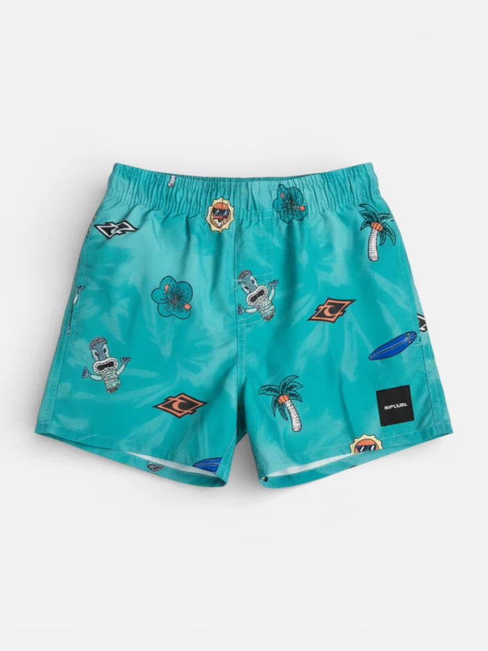 Malla Rip Curl Palm Batik 9 Niño Verde Agua