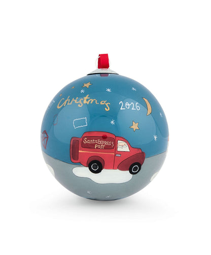 Mamas & Papas – Glass Christmas Bauble – My First Christmas 2026 Blue