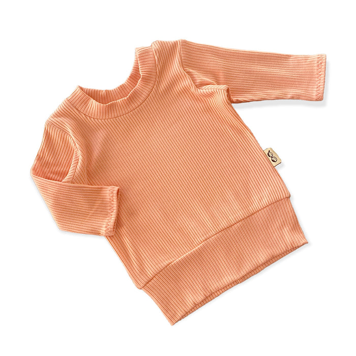 Melon Ribbed Lounge Top
