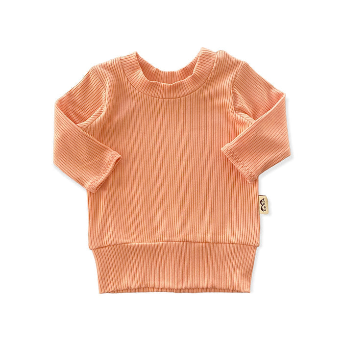 Melon Ribbed Lounge Top