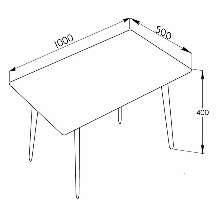 Mendy Grey Sintered Stone Coffee Table with Metal Legs by Criterion™ -Home Living Store - -
