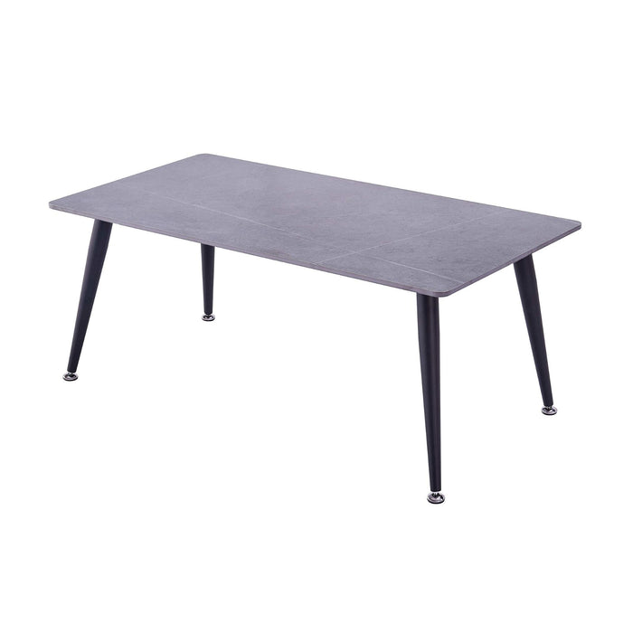Mendy Grey Sintered Stone Coffee Table with Metal Legs by Criterion™ -Home Living Store - -