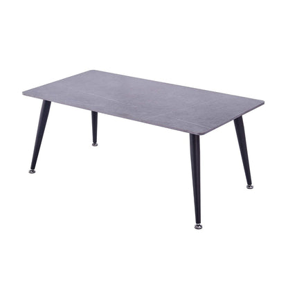 Mendy Grey Sintered Stone Coffee Table with Metal Legs by Criterion™ -Home Living Store - -