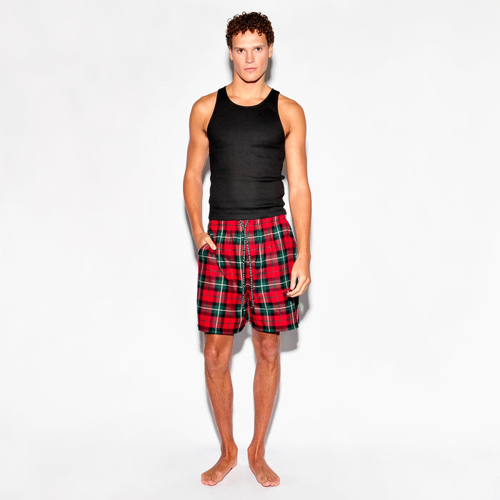 Mens Check Short