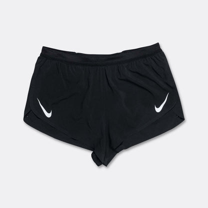 Mens Dri-FIT ADV AeroSwift Mid Rise 2" Short - Black/White