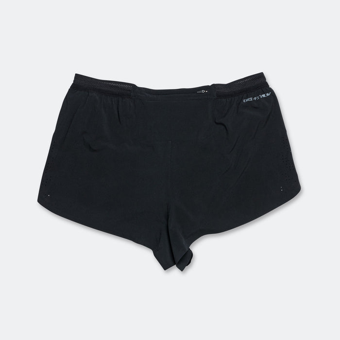 Mens Dri-FIT ADV AeroSwift Mid Rise 2" Short - Black/White
