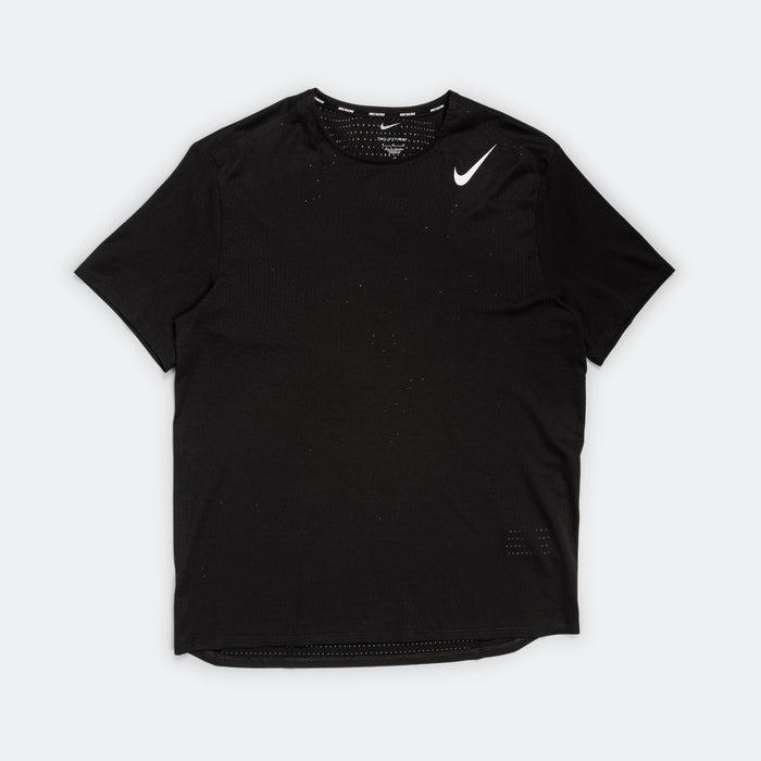 Mens Dri-FIT ADV Short-Sleeve Running Top - Black/Summit White