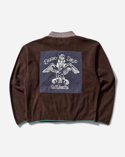 Brain Dead Brain Dead Equip Fleece Pullover Jacket Brown Coats and Jackets Jackets BDS25T340043 BRN