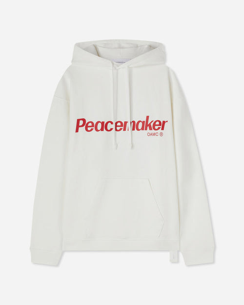 OAMC Peacemaker Peacemaker Flower Loose Fit Hoodie Snow White Sweatshirts Hoodies PCM1OH01GFT001002 WHT