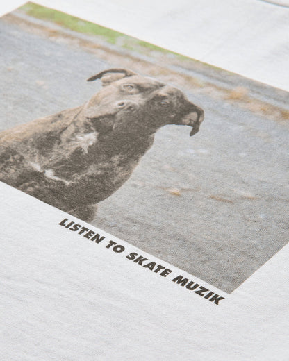 Skate Musik Skate Muzik X Ghost Dog Dog Tee White T-Shirts Shortsleeve GHOSTDOGDOG WHITE