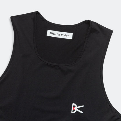 Mens Panelled Mesh Singlet - Black