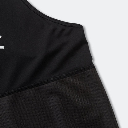 Mens Panelled Mesh Singlet - Black