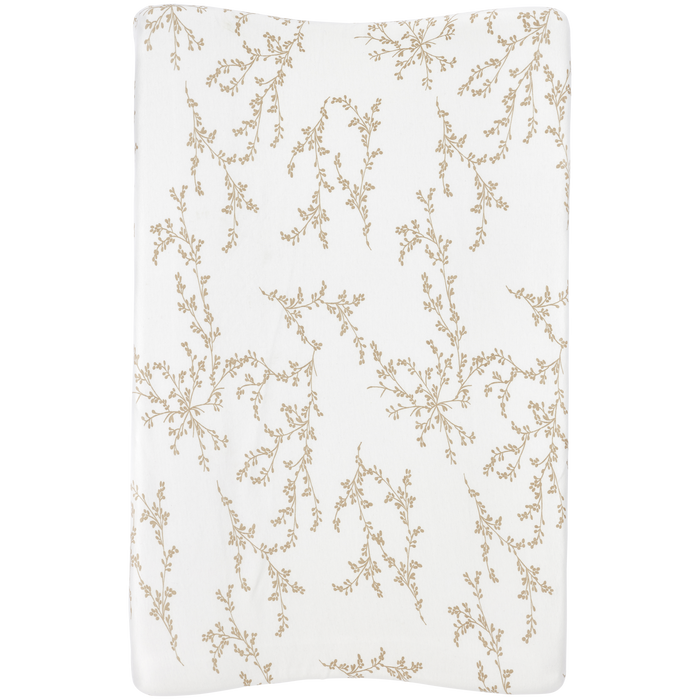 Meyco - Jersey Changing Mat Cover - Sand Branches - Mabel & Fox
