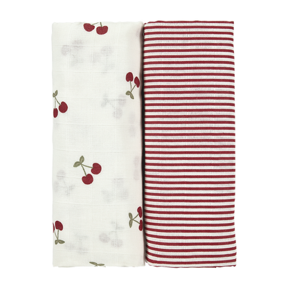 Meyco – Muslin Cloths 120x120cm (2 Pack) – Girly Garden Multicolor