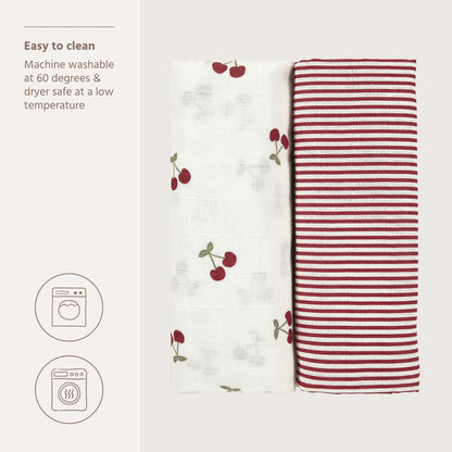 Meyco – Muslin Cloths 120x120cm (2 Pack) – Girly Garden Multicolor