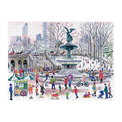 Michael Storrings Bethesda Fountain 1000 Piece Jigsaw Puzzle Holiday 1000 Piece Puzzles Michael Storrings Collection