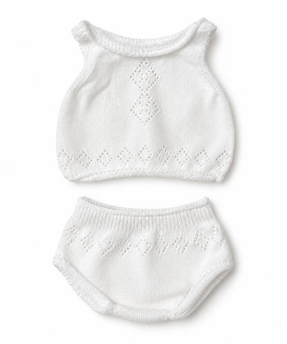 Mini Colettos - Paola Reina Doll Vest & Pants Set - White