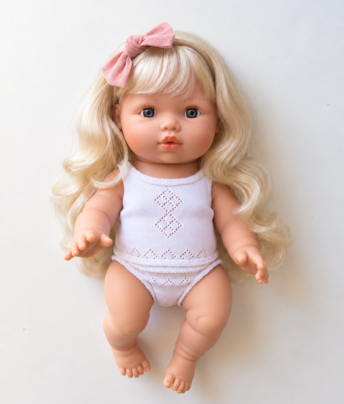 Mini Colettos - Paola Reina Doll Vest & Pants Set - White