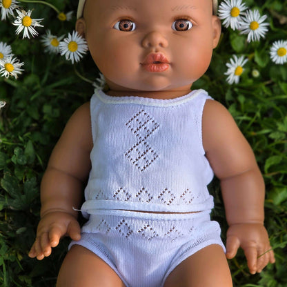 Mini Colettos - Paola Reina Doll Vest & Pants Set - White