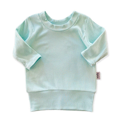Mint Ribbed Lounge Top