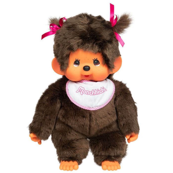 Monchhichi 18 Inch Large Classic Pink Girl Plush Doll Toy