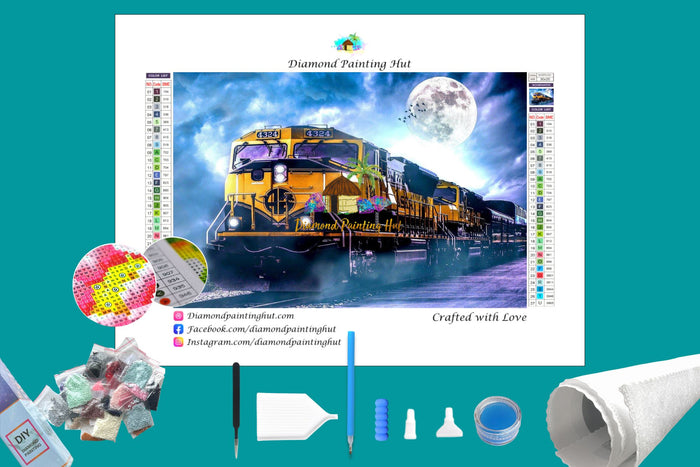 Moonlight Train Diamond Painting
