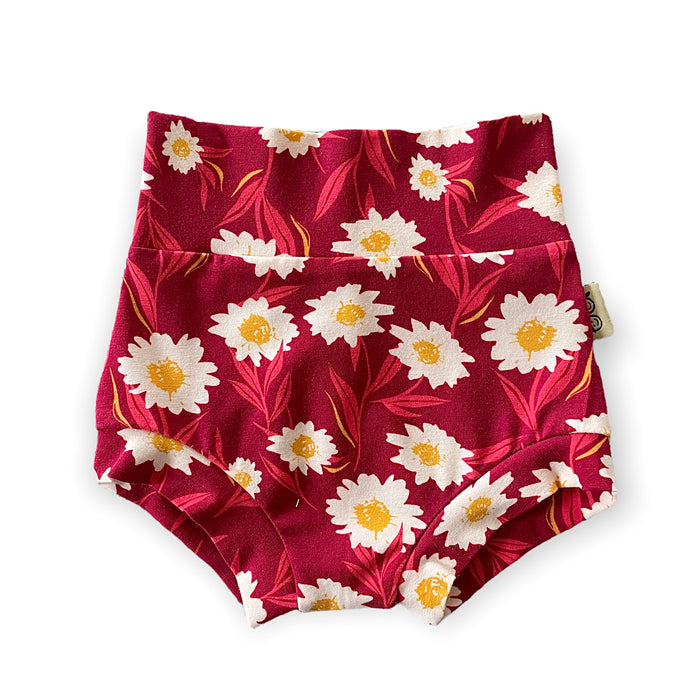 Mums Flowers on Burgundy Bummies