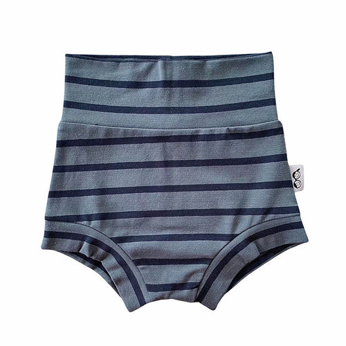 Navy Blue Striped Bummies