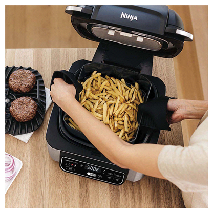 Ninja AG301 Foodi 5-in-1 Indoor Grill with Air Fry Roast, Bake & Dehydrate(Refurbished)