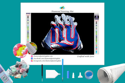 New York Giants NFL Gloves Diamond Painting-Diamond Painting Hut