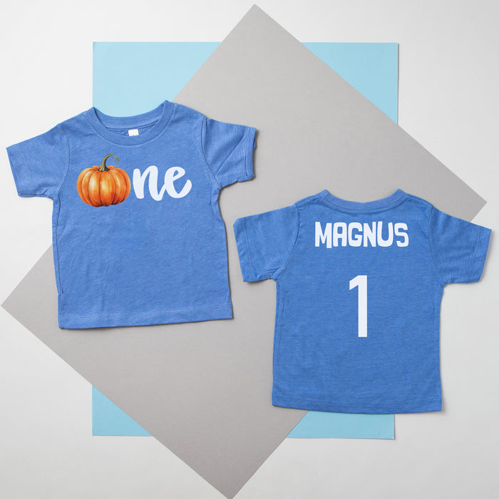 "One Pumpkin" Personalized 1st Birthday Outfit T-shirt/Bodysuit
