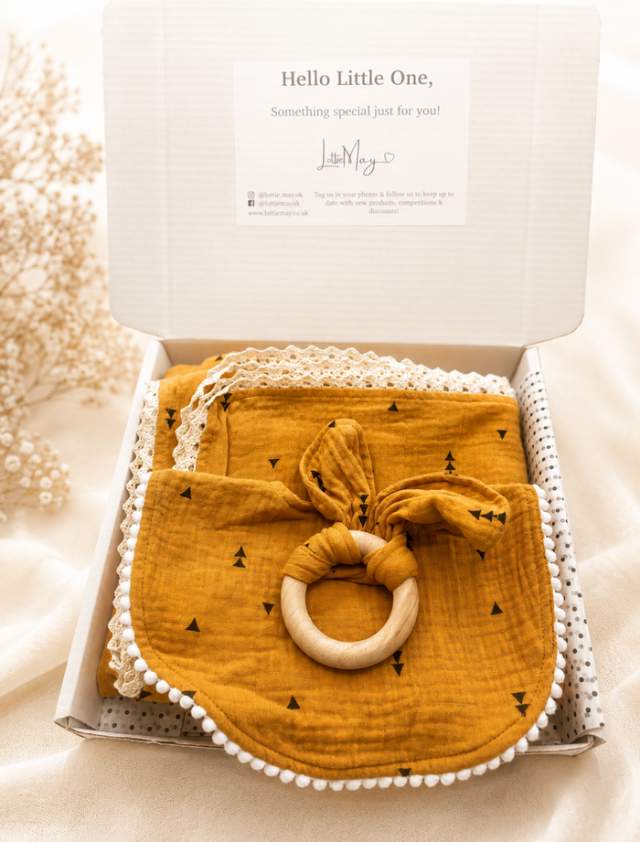 Orange Muslin Baby Gift Hamper