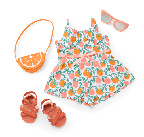 Orange You Glad It's Summer Outfit for 18-inch Dolls