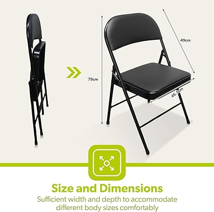Pack of 4 & 6 Folding Chairs + 6ft Folding Table Set