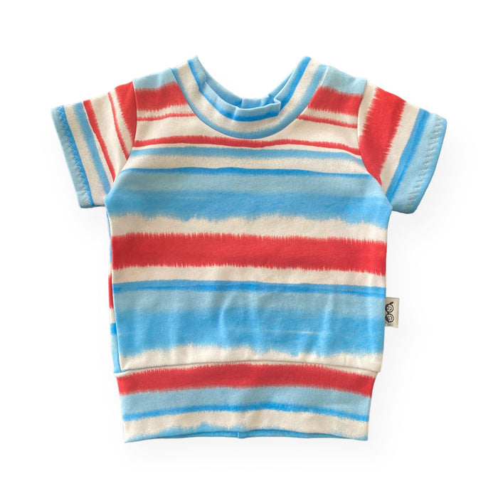 Patriotic Tie Dye Stripes Summer Lounge Top