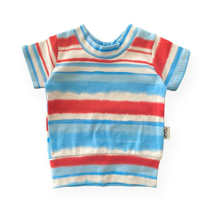 Patriotic Tie Dye Stripes Summer Lounge Top